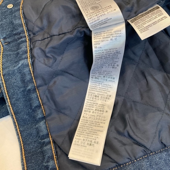 Levi's Insulated Quilted Lining Denim Jacket Size XSmall - Picture 8 of 16